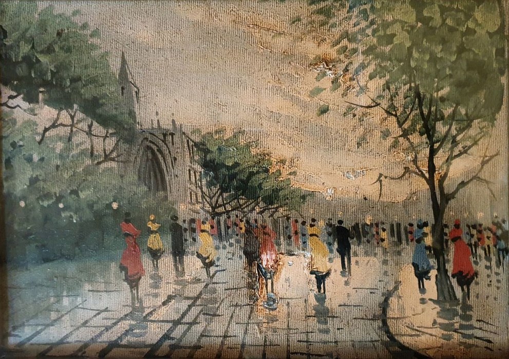 ArteDiAlina.com painting: The rain is over / Autumn in the old city